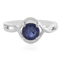 Bague en argent et Saphir bleu de Madagascar