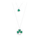 Collier en argent et Agate verte