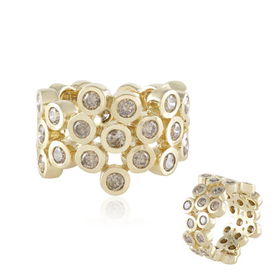Bague en or et Diamant champagne I2 (de Melo)