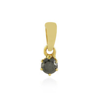 Pendentif en or et Diamant noir
