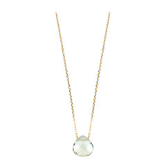 Collier en or et Améthyste verte