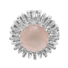 Pendentif en argent et Quartz rose