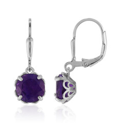 Boucles d'oreilles en argent et Améthyste de Zambie