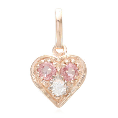 Pendentif en argent et Saphir Padparadscha
