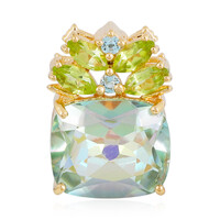 Pendentif en argent et Quartz lac de montagne