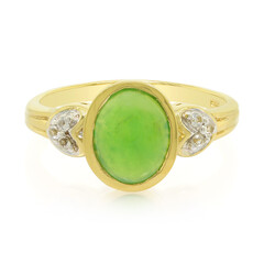 Bague en argent et Chrysoprase impériale