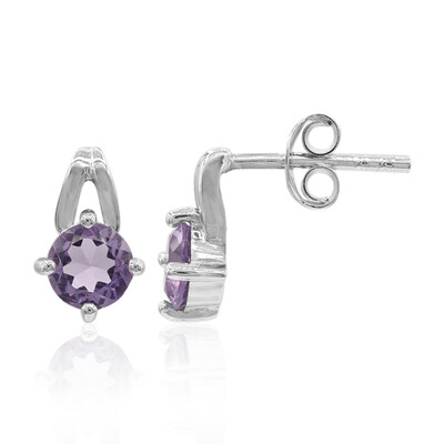 Boucles d'oreilles en argent et Améthyste
