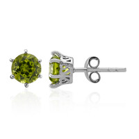 Boucles d'oreilles en argent et Péridot de Birmanie