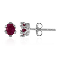 Boucles d'oreilles en argent et Rubis du Kenya