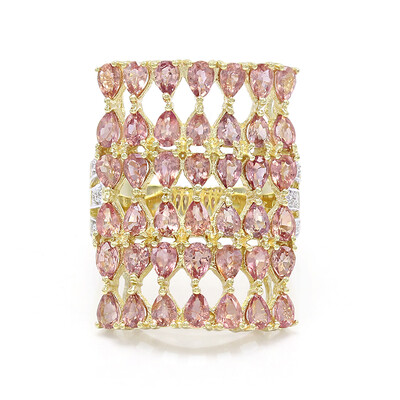 Bague en or et Saphir Padparadscha non chauffé (AMAYANI)