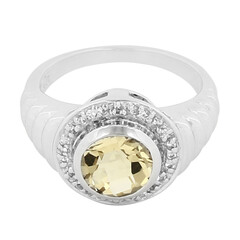 Bague en argent et Citrine