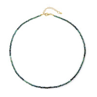 Collier en argent et Tourmaline bleue-verte