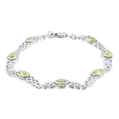 Bracelet en argent et Héliodore