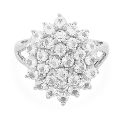 Bague en argent et Topaze blanche