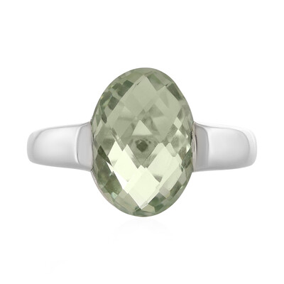 Bague en argent et Améthyste verte