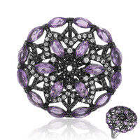 Bague en argent et Améthyste