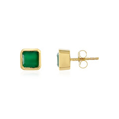 Boucles d'oreilles en argent et Onyx vert