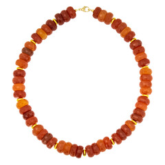 Collier en argent et Cornaline (CUSTODANA)