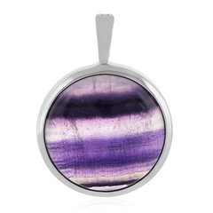 Pendentif en argent et Fluorite