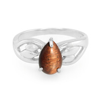 Bague en argent et Œil-de-tigre rouge