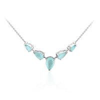 Collier en argent et Quartz bleu pastel
