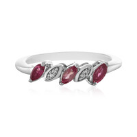 Bague en argent et Tourmaline rose