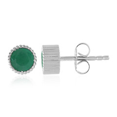 Boucles d'oreilles en argent et Emeraude de Socoto