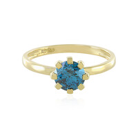 Bague en or et Diamant bleu I2