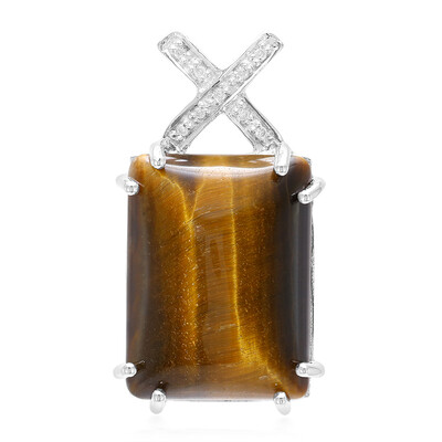Pendentif en argent et Œil de Tigre
