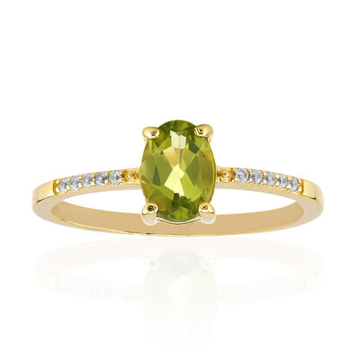 Bague en argent et Péridot de Birmanie