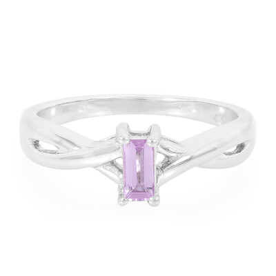 Bague en argent et Saphir pourpre de Ceylan non chauffé