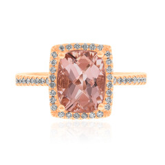 Bague en or et Morganite AAA