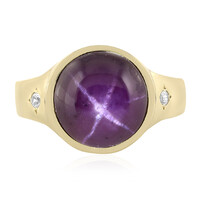 Bague en argent et Grenat étoilé