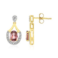 Boucles d'oreilles en argent et Zircon rose