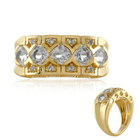 Bague en argent et Topaze blanche