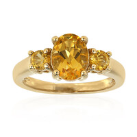 Bague en argent et Citrine
