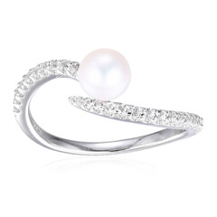 Bague en argent et Perle de culture d'eau douce