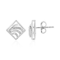 Boucles d'oreilles en argent et Diamant I2 (I)