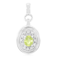 Pendentif en argent et Saphir vert