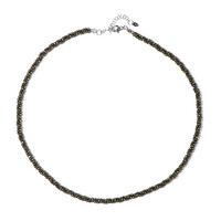 Collier en argent et Pyrite