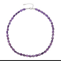 Collier en argent et Améthyste de Zambie