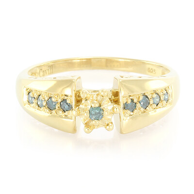 Bague en argent et Diamant fantaisie