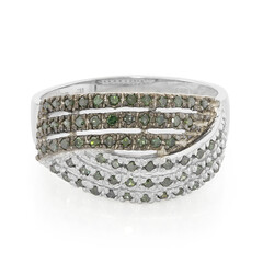 Bague en argent et Diamant fantaisie