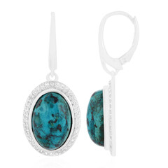 Boucles d'oreilles en argent et Chrysocolle