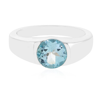 Bague en argent et Topaze bleu ciel
