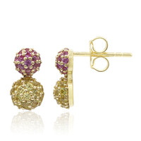 Boucles d'oreilles en or et Saphir jaune