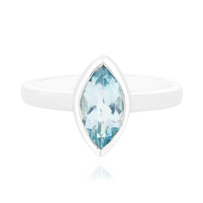 Bague en argent et Topaze bleu ciel