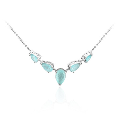 Collier en argent et Quartz bleu pastel