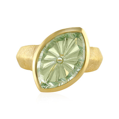 Bague en argent et Améthyste verte