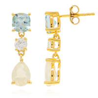 Boucles d'oreilles en argent et Opale Welo